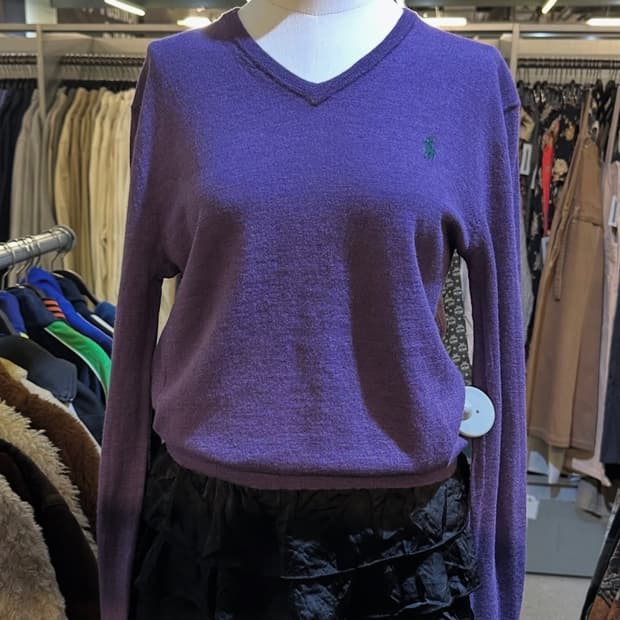 Polo Ralph Lauren 폴로 브이넥 니트 퍼플 