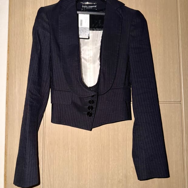 돌체앤가바나 집시버튼 스트라이프 턱시도 블레이저