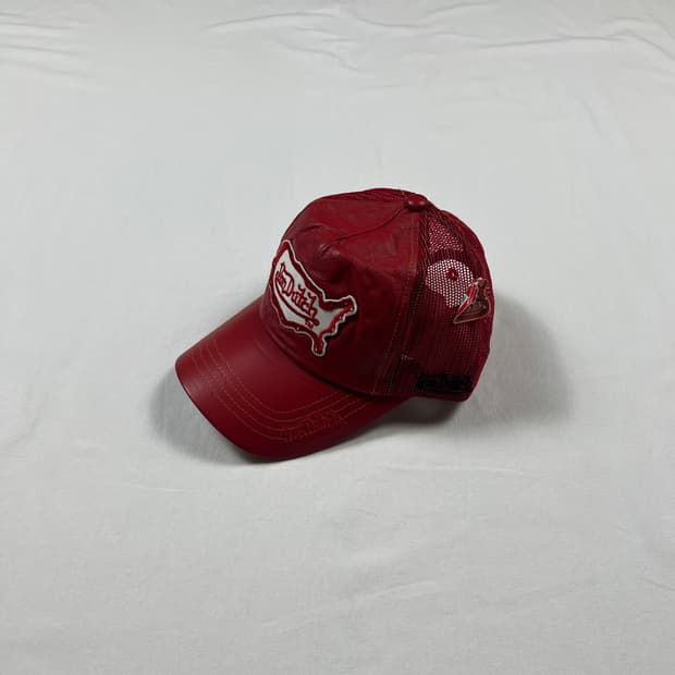 데드스탁 본더치 von dutch 가죽 레더 메쉬 트러커 캡모자