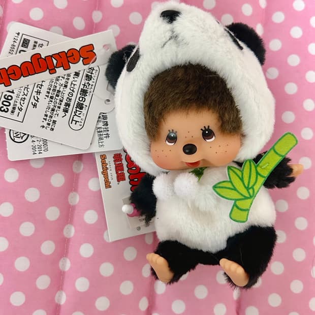 [오사카 한정판] 판다 몬치치 인형 키링 / 팬더키링