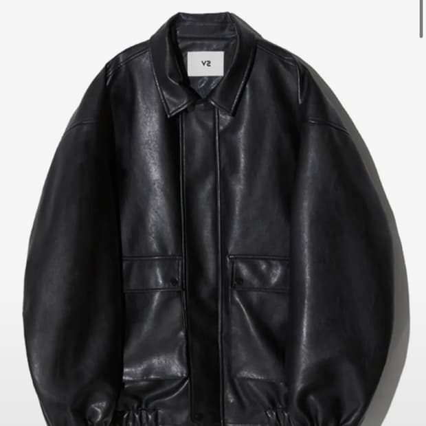 브이투 비건 레더자켓