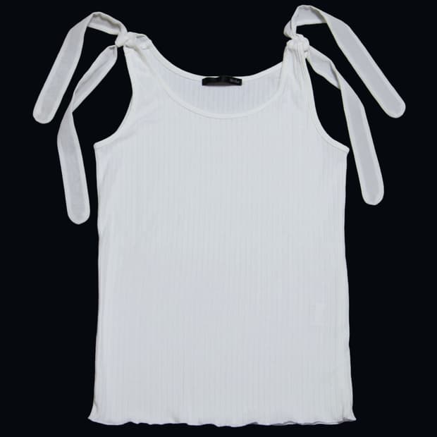 Fairy Ribbed Tie-strap sleeveless