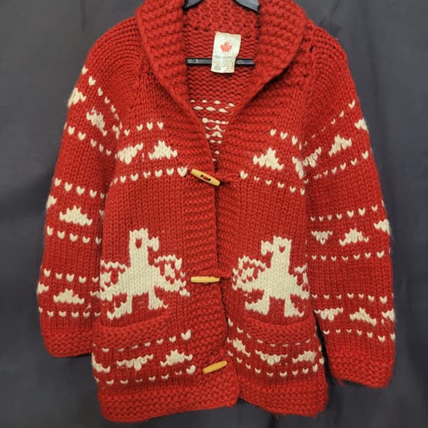 캐나다 코위찬 헤비울 스웨터 여성용 희귀템