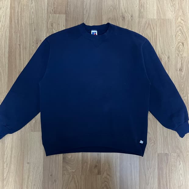 90s 빈티지 러샐 스웻셔츠 네이비 made in usa