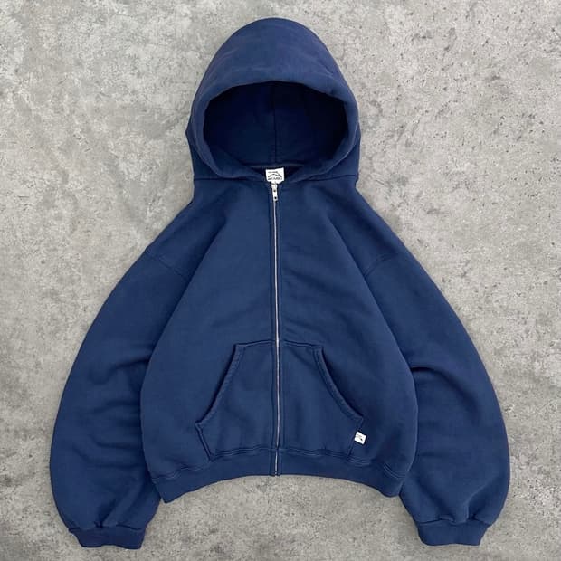 Akimbo club zip up hoodie navy 아킴보 클럽