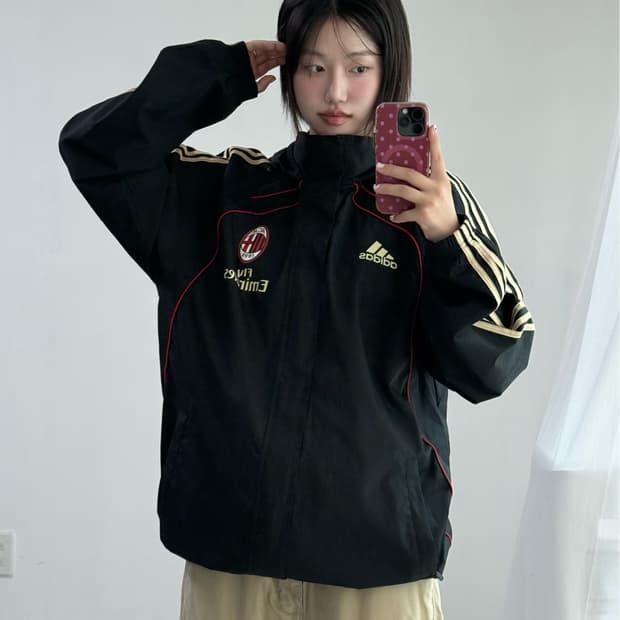 아디다스 ac밀란 후드 바람막이