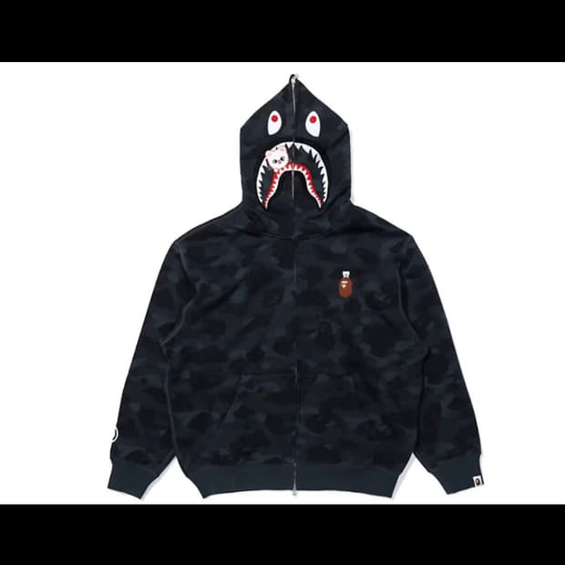베이프 x 스트레이 키즈 샤크 풀 집 후드 현진