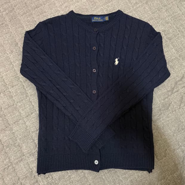 폴로 네이비 남색 가디건