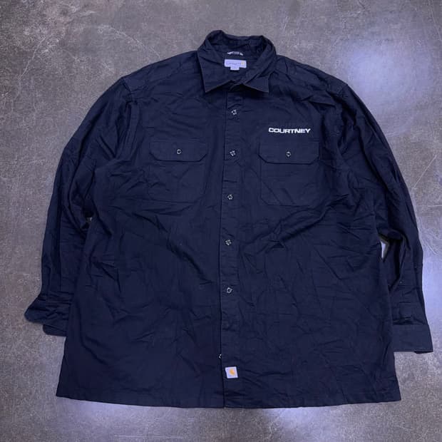 칼하트 S224 릴렉스핏 트윌 워크셔츠 남방 블랙 2XL