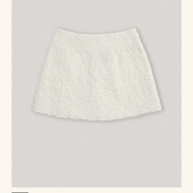 스무스무드 Ayurt 엠보싱 미니 스커트 화이트 M