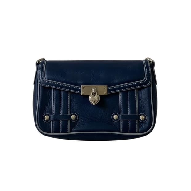 빈티지 러브캣 하이틴 뉴진스 하트 포켓 숄더백 네이비