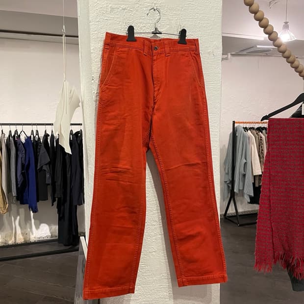 꼼데가르송 옴므 데님팬츠 오렌지