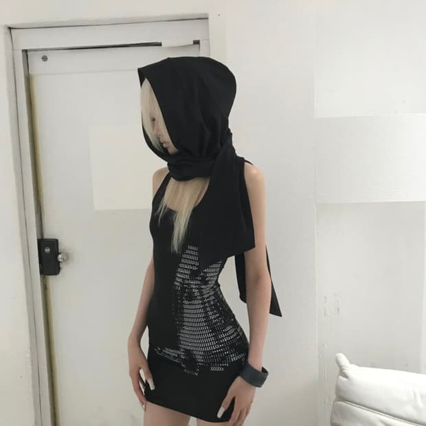쿄이 twin girl tank dress black 원피스