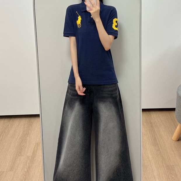 폴로 랄프로렌 빅포니 네이비 카라 반팔 티셔츠