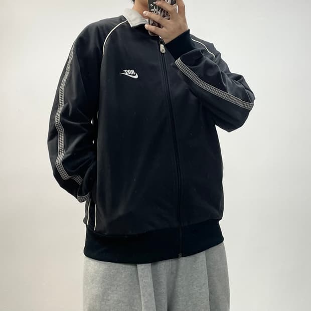 나이키 00s 벨벳 트랙 탑 자켓 블랙