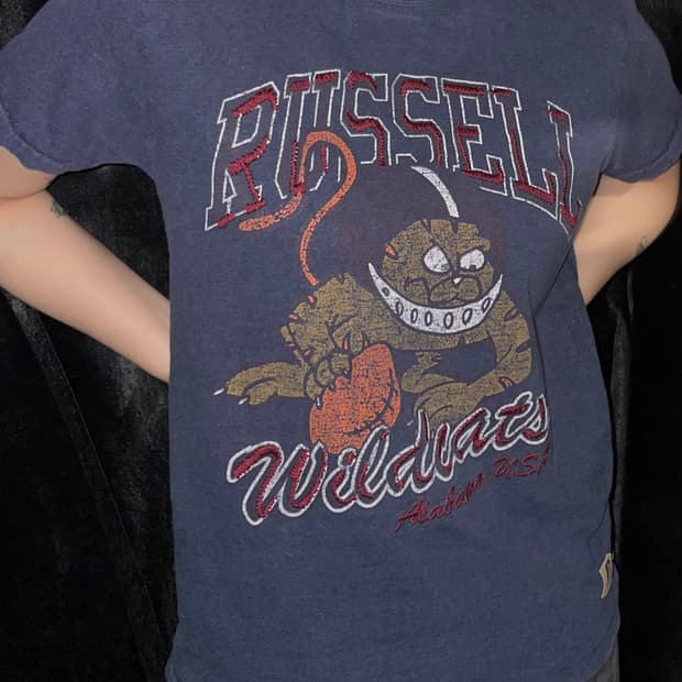 러셀 와일드캣츠 반팔 티셔츠 네이비