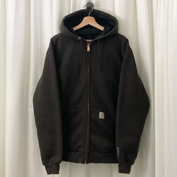 칼하트 다크 브라운 레인 디팬더 후드 집업