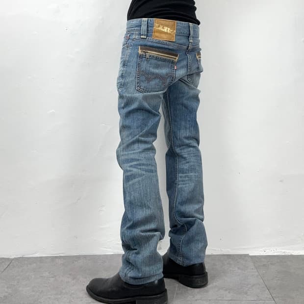 Edwin Miss X-JEANS Distressed Zipper-Poc