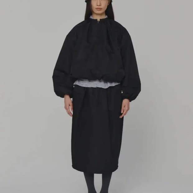 아모멘토 / 퀼티드 리버시블 패딩 점퍼 블랙 / S 