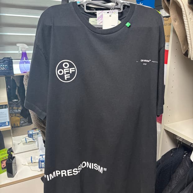 오프화이트 19ss 오버핏 반팔 티셔츠