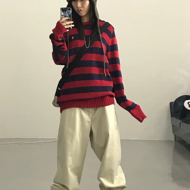 Polo by Ralph Lauren Red Navy Knit