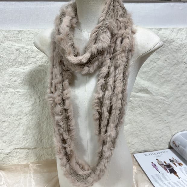 빈티지 토끼털  뜨개질 목도리 머플러