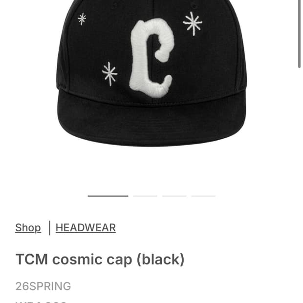 더콜디스트모먼트 코스믹 캡 모자