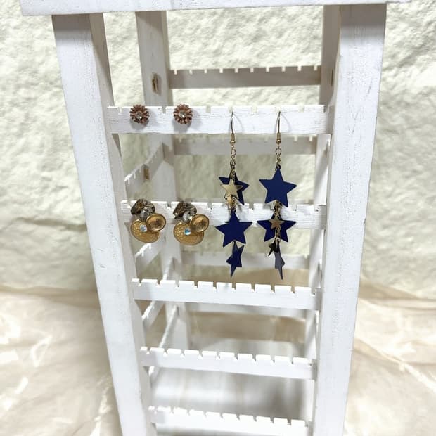 빈티지 해머링 별 플라워 귀걸이세트