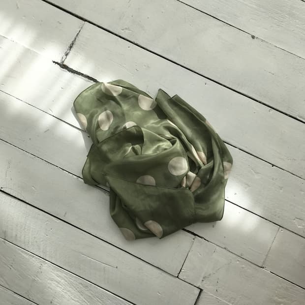 [JAPANESE VINTAGE] Dot Silk Scarf