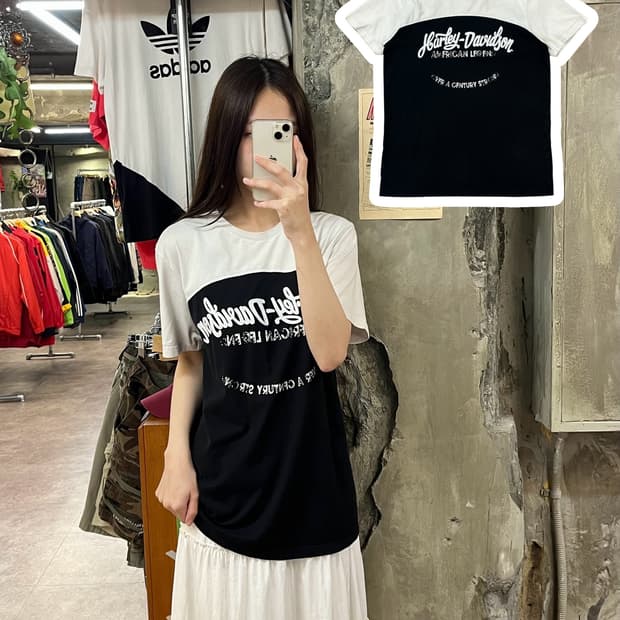 할리데이비슨 반팔티 블랙 L #csz1532
