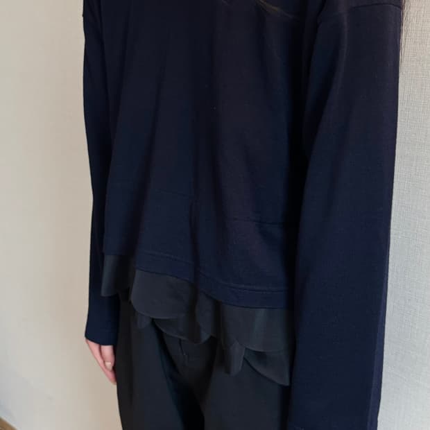 꼼데가르송 네이비 프릴 니트 xs