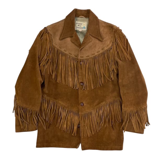 7-80's Pioneer Wear 스웨이드 프린지 자켓
