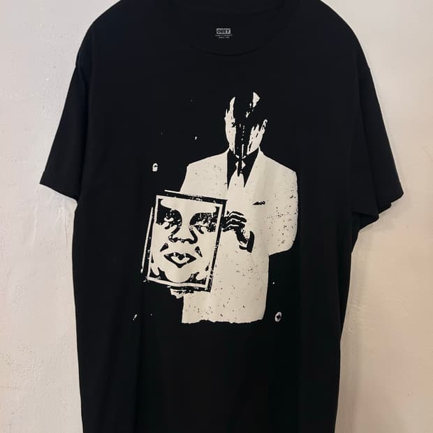 OBEY 블랙 그래픽 반팔티 M