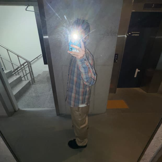 Stussy Dan Washed Cotton Plaid Shirt Blu