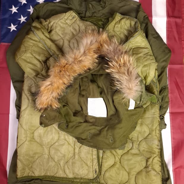 완전 새제품 오리지날 미군 M-65피쉬테일 개파카 스몰 풀셋트