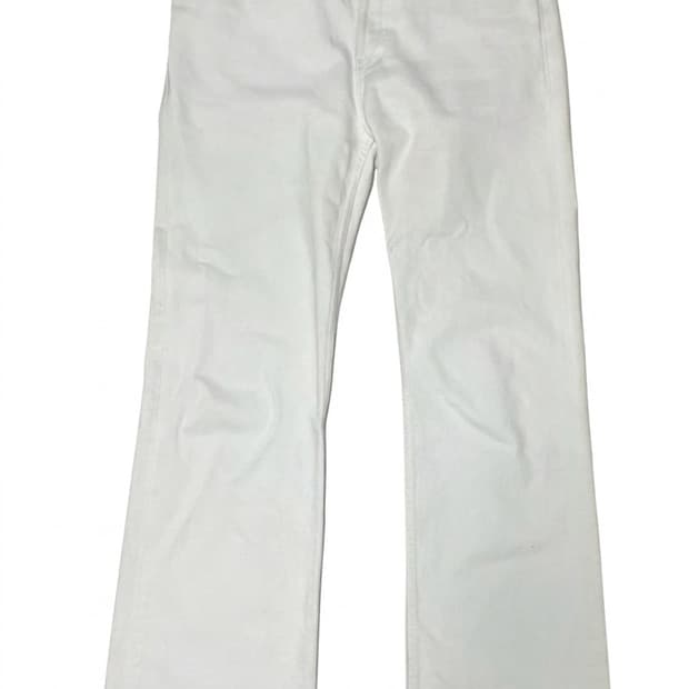 허즈밴드파리 화이트 플레어진