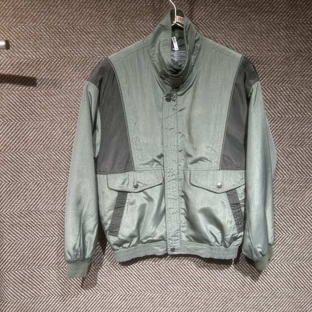 애프터 임프레션 투톤 패널 해링턴자켓