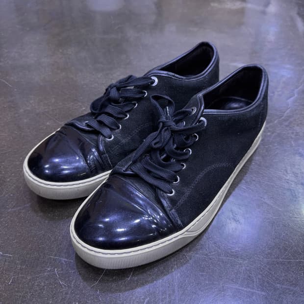 랑방 벨루어 스웨이드 레더 블랙 스니커즈 7 (260)