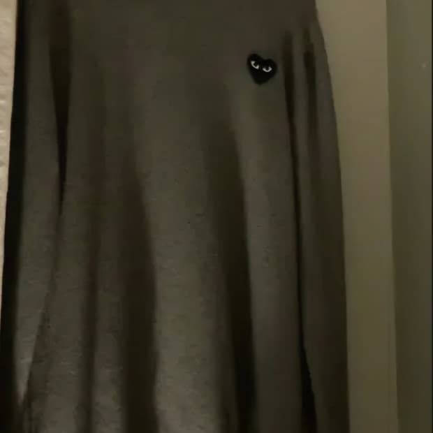 꼼데가르송 검정와펜 니트 L