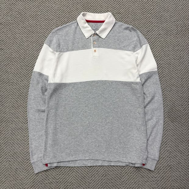 배색 카라 티셔츠 v2205