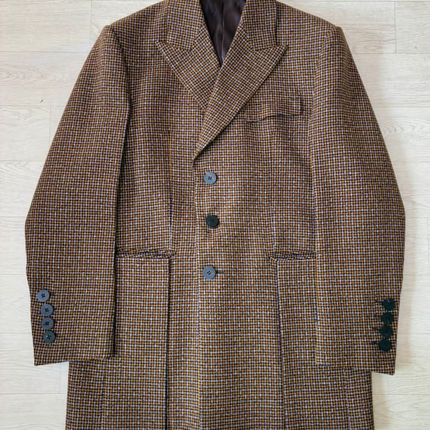 [38] 우영미 체크 블레이저 재킷 