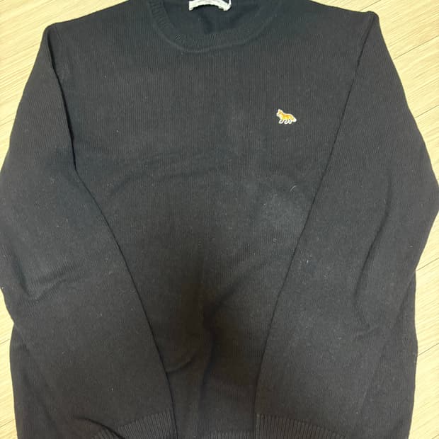 메종키츠네 블랙 니트 XL