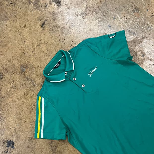 [정품/M] 타이틀리스트 그린 반팔 골프웨어 티셔츠 b19
