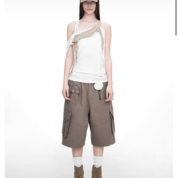 나체 카고 하프 팬츠