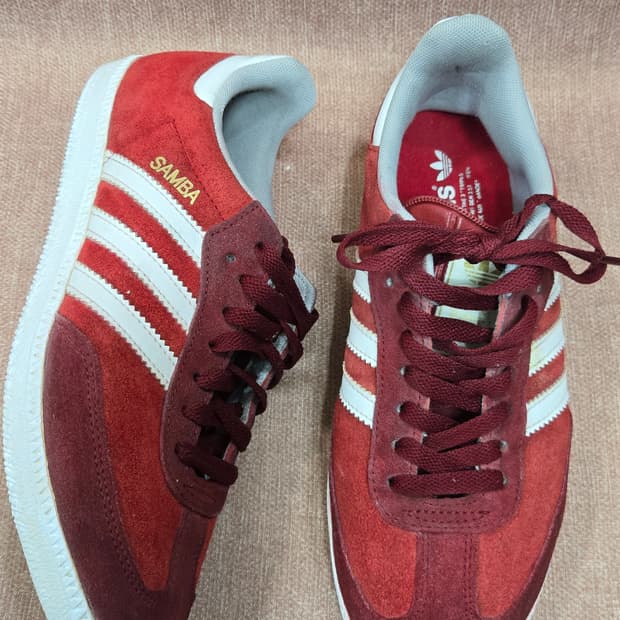 아디다스 250mm-  삼바og 레드  스웨이드