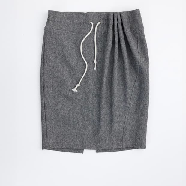 울리카상투스 Curtain midi skirt