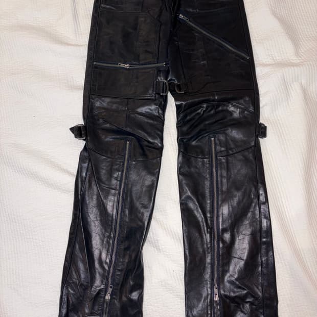 YOSHIYUKI KONISHI GOAT LEATHER PANTS