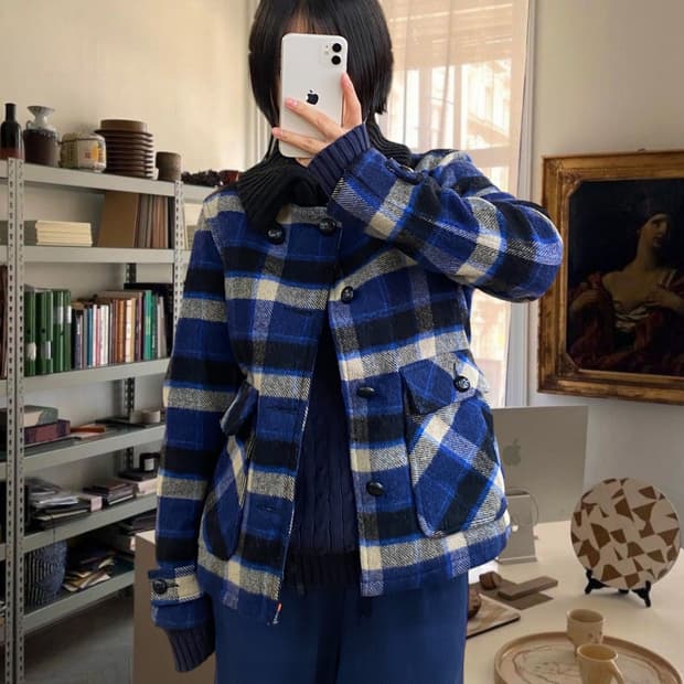 빔즈 체크 자켓 (Woman L) AA0980