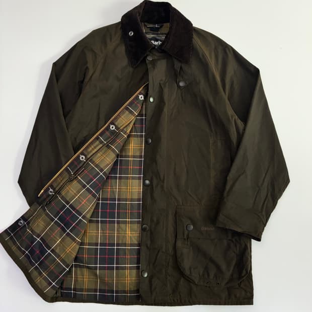 Barbour 바버 카키 코듀로이 카라 클래식 뷰포트 자켓