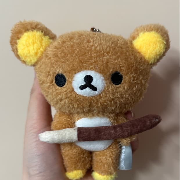 리락쿠마 cu 씨유 빼빼로 키링 인형